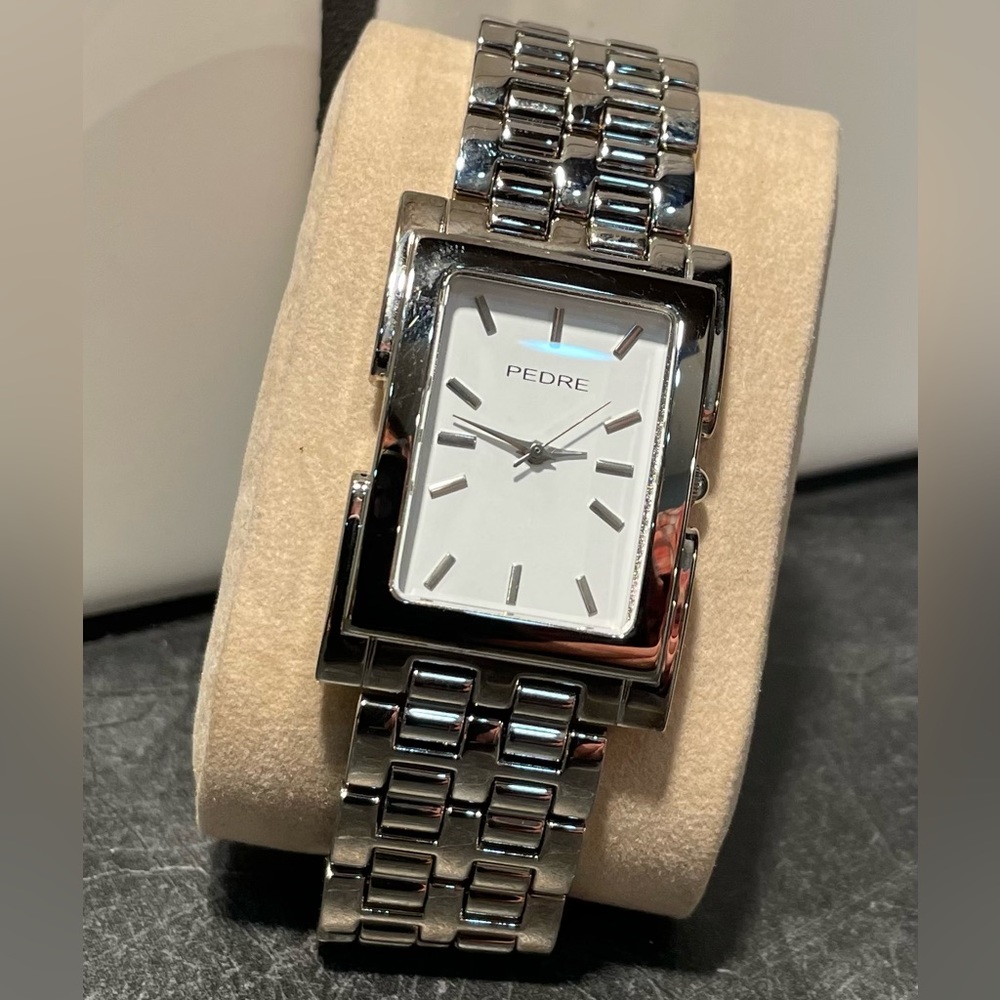Men’s Pedre Watch Silver Tone- New Battery